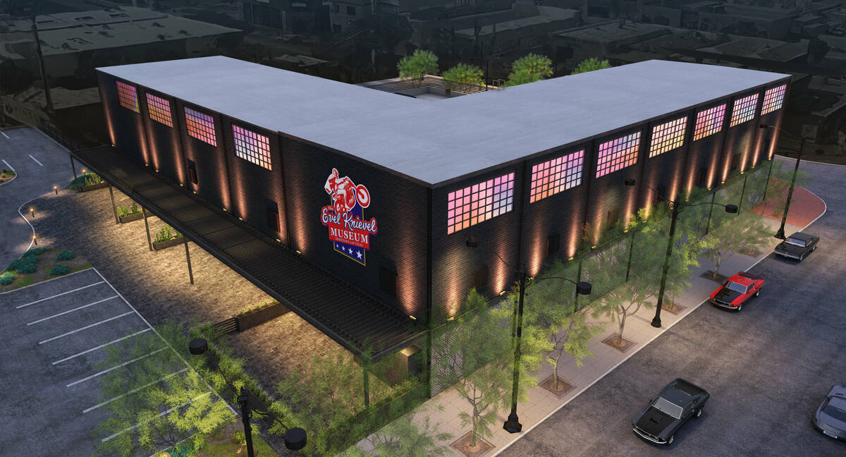 Rendering of the new Evel Knievel Museum at Mission Linen building. (Dapper Companies)