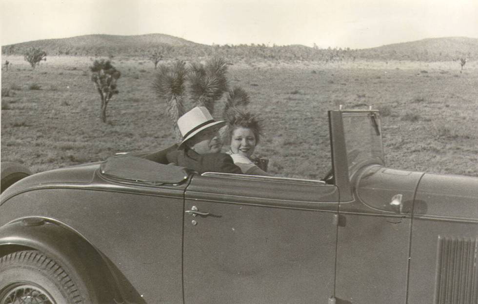 Clara Bow with an unidentified man in a photo from UNLV Special Collections’ “Walking Box R ...