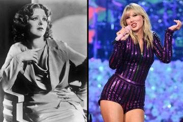 Clara Bow, left, and Taylor Swift, right. (AP/Evan Agostini/Invision/AP)