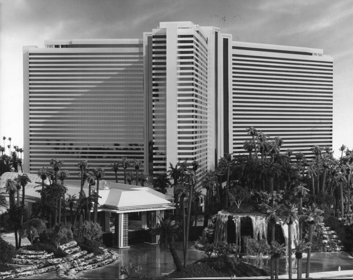 An architectural drawing of the Mirage hotel-casino is shown in this undated photo. (Las Vegas ...