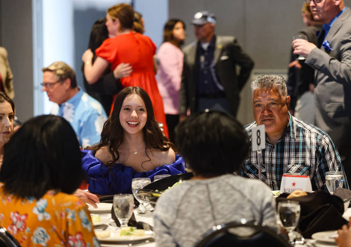 Guests mingle before the Las Vegas Review Journal’s Academic Excellence Awards ceremony ...