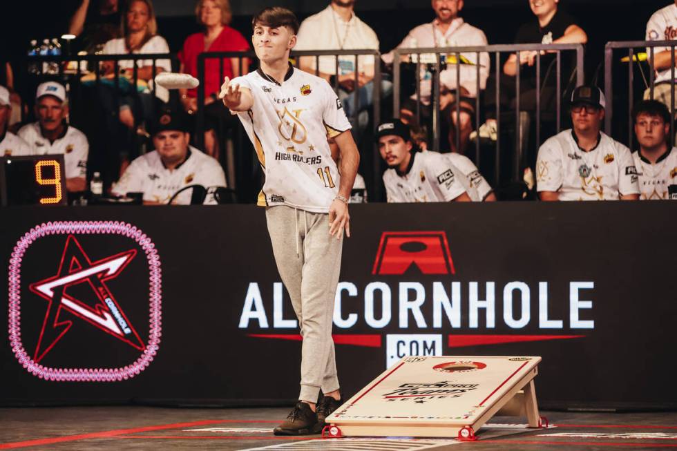 The Las Vegas High Rollers match up against the Texas Bully Baggers during a professional cornh ...