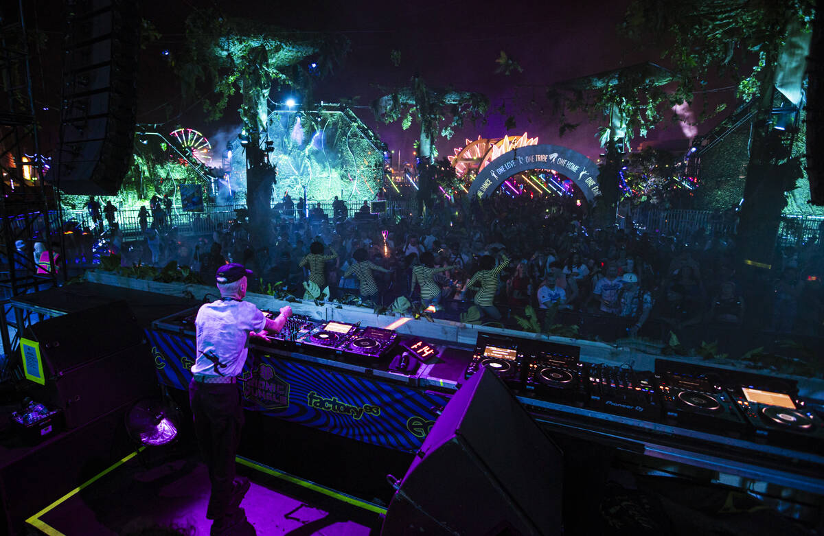 Denis Sulta performs at the Bionic Jungle stage during the first night of the Electric Daisy Ca ...