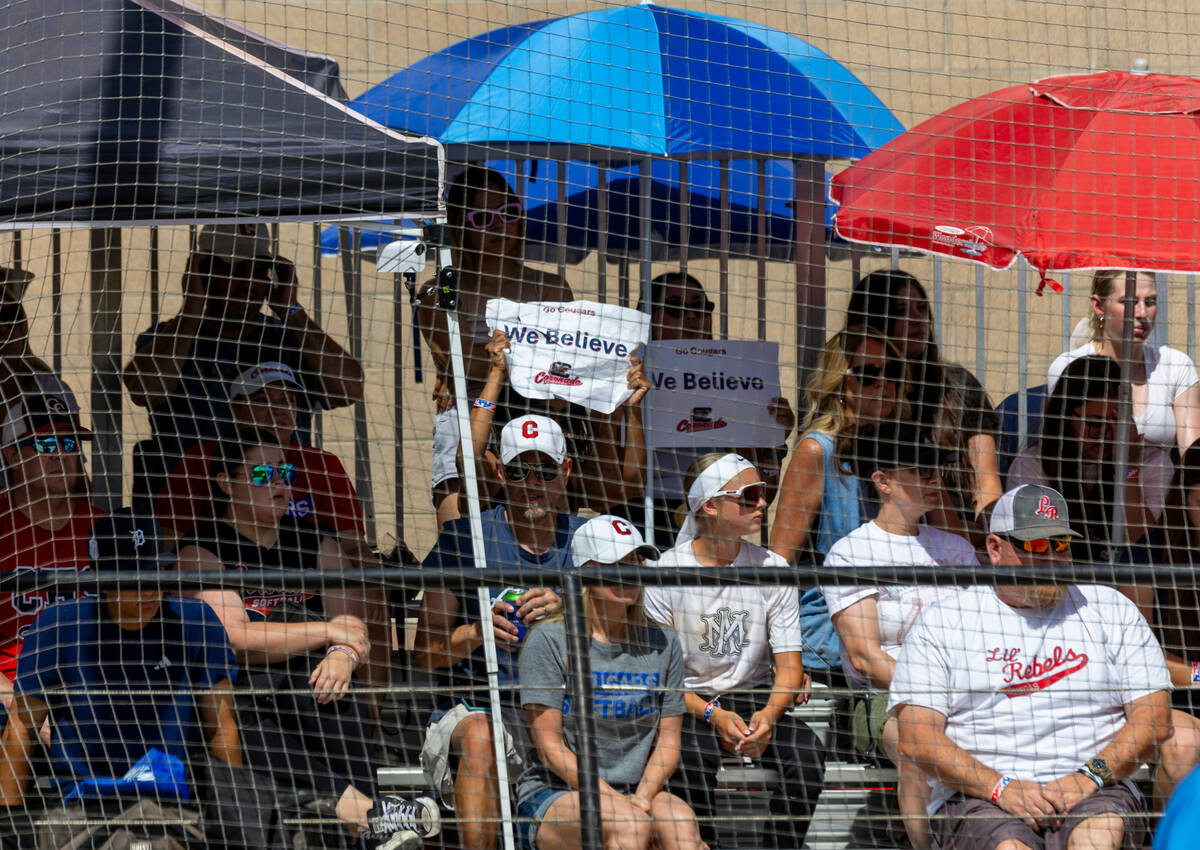 Coronado fans believe in their team as they battle Douglas during the fourth inning of their 5A ...