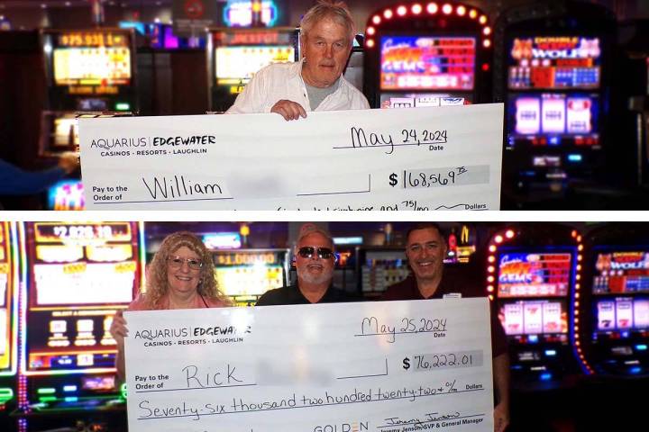 William L., top, and Rick L., both of Kingman, Arizona, won jackpots this past Memorial Day wee ...