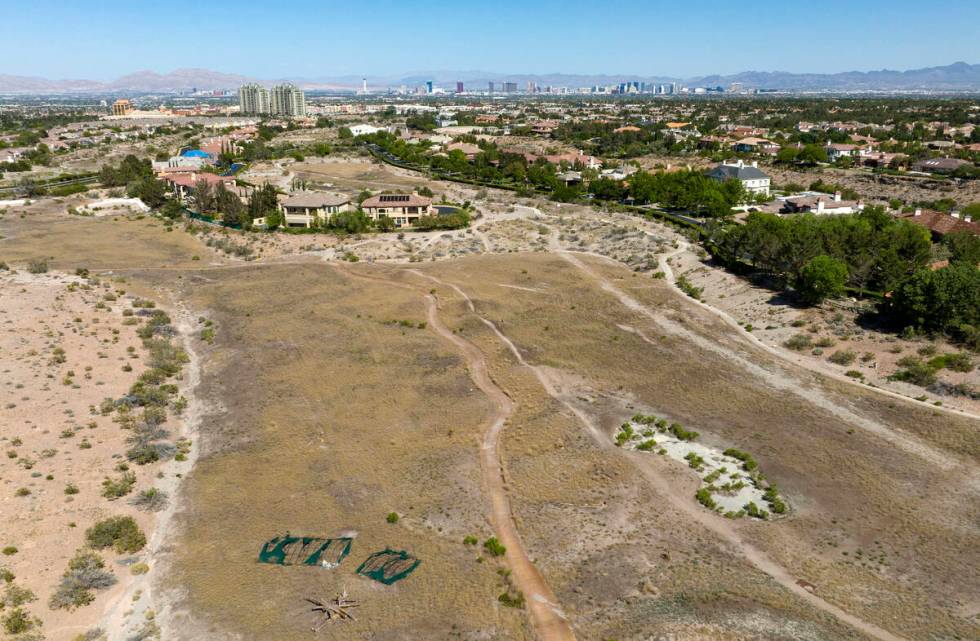 An aerial view of the shuttered Badlands golf course on Tuesday, May 21, 2024, in Las Vegas. (B ...