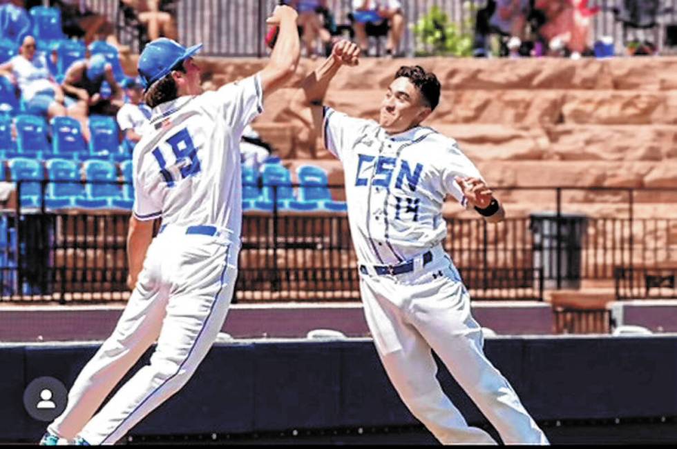 Pitcher Hunter Alberini, left, and infielder Nicky Garritano hope to be celebrating a national ...