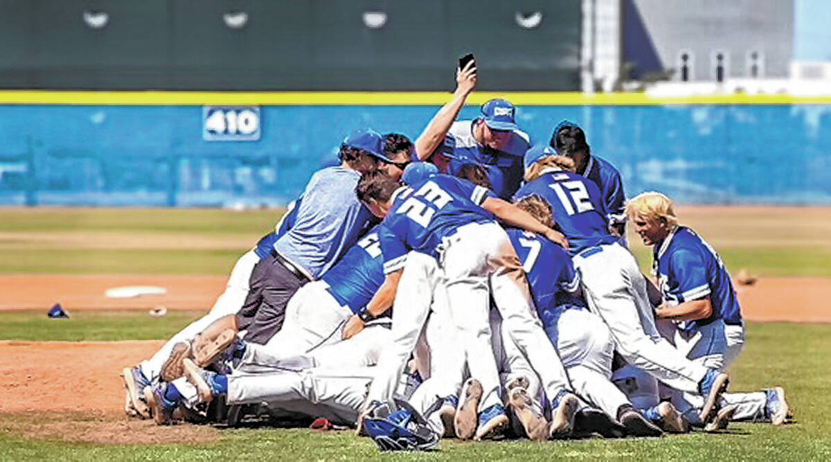 CSN The College of Southern Nevada baseball team celebrates after punching its ticket to the JU ...