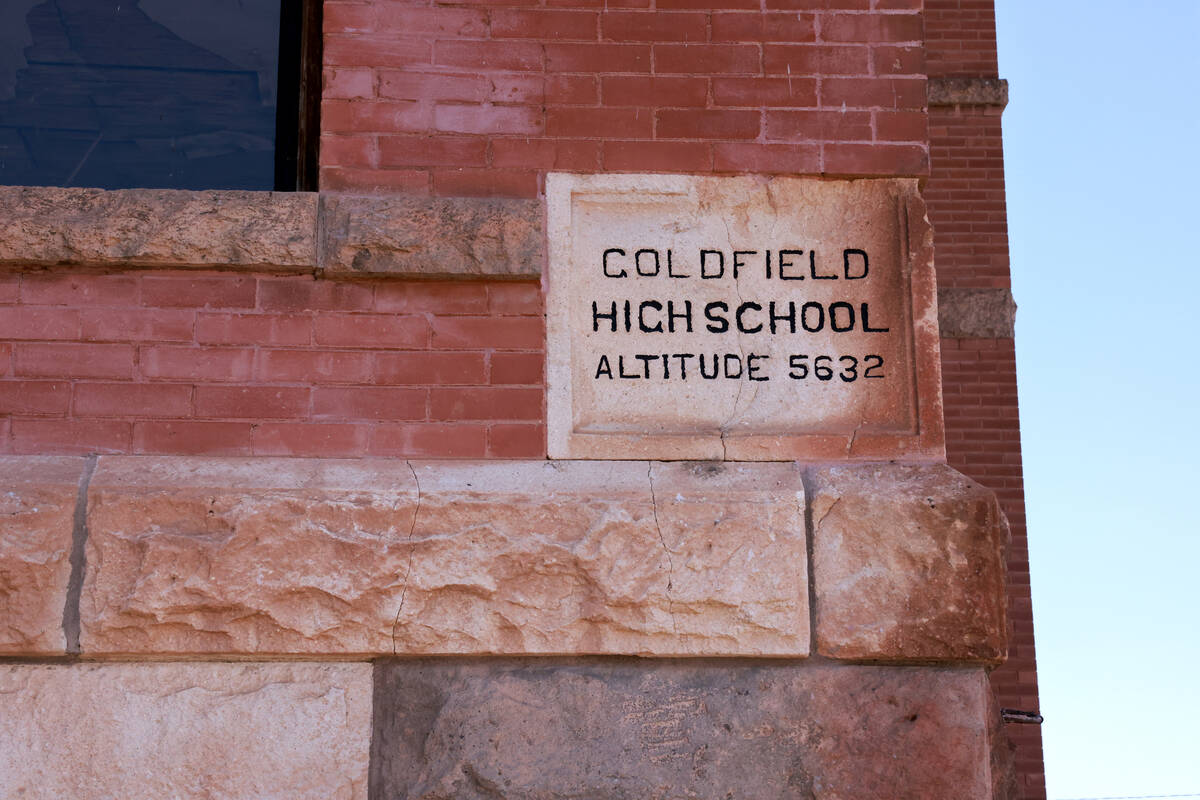 The Goldfield schoolhouse is shown in the former boomtown Wednesday, May 22, 2024. Helen McLeod ...