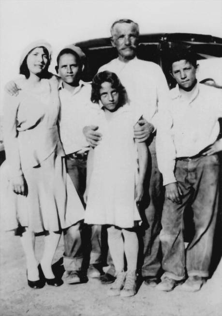 Helen McLeod, center, who was born and raised in the former boomtown of Goldfield, is pictured ...