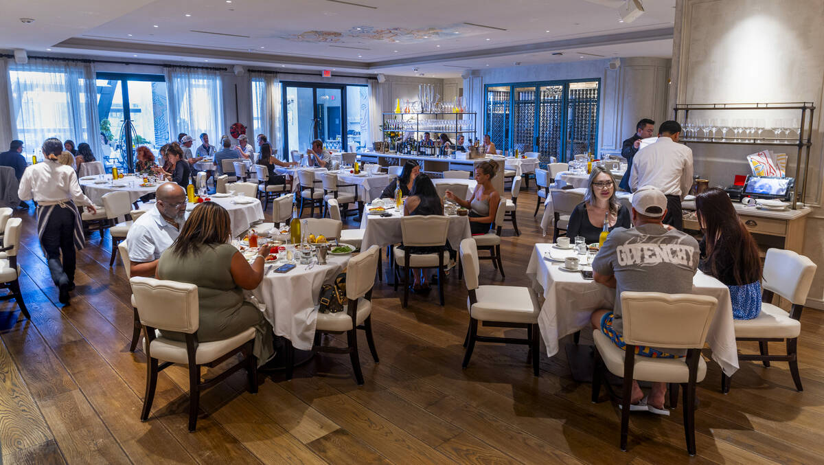 The dining area during brunch at LPM within the Cosmopolitan on Saturday, May 25, 2024, in Las ...