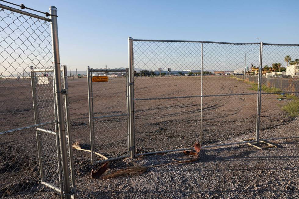 Forty-two acres of land owned by UNLV along Tropicana Avenue near Koval Lane just north of Harr ...