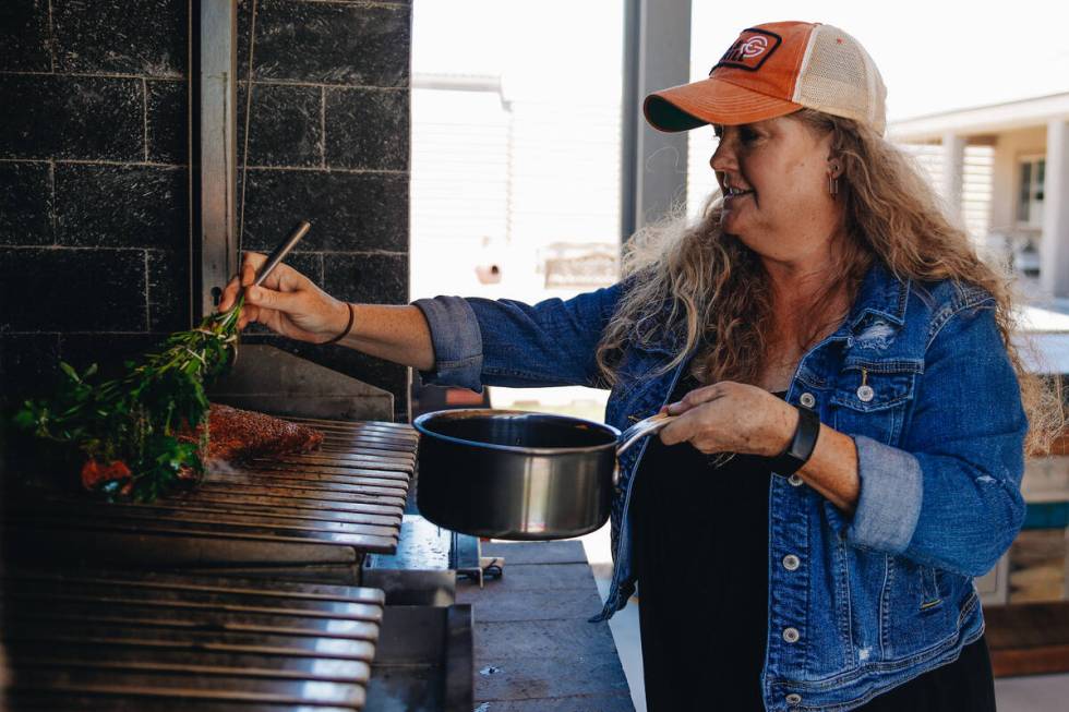 Christie Vanover of Las Vegas, a champion pitmaster, is founder of the Girls Can Grill Brand. ( ...