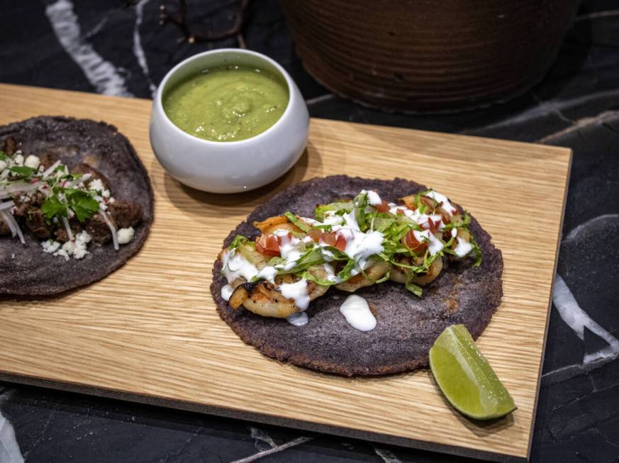 Shrimp tacos from Siempre, J.B., set to open on July 3, 2024, in the UnCommons development in s ...