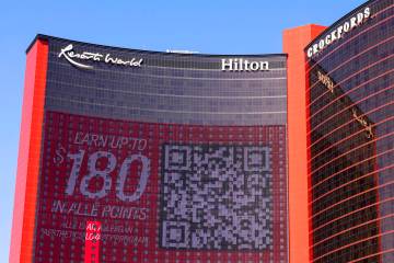 Resorts World is shown on Friday, March. 3, 2023, in Las Vegas. (Bizuayehu Tesfaye/Las Vegas Re ...