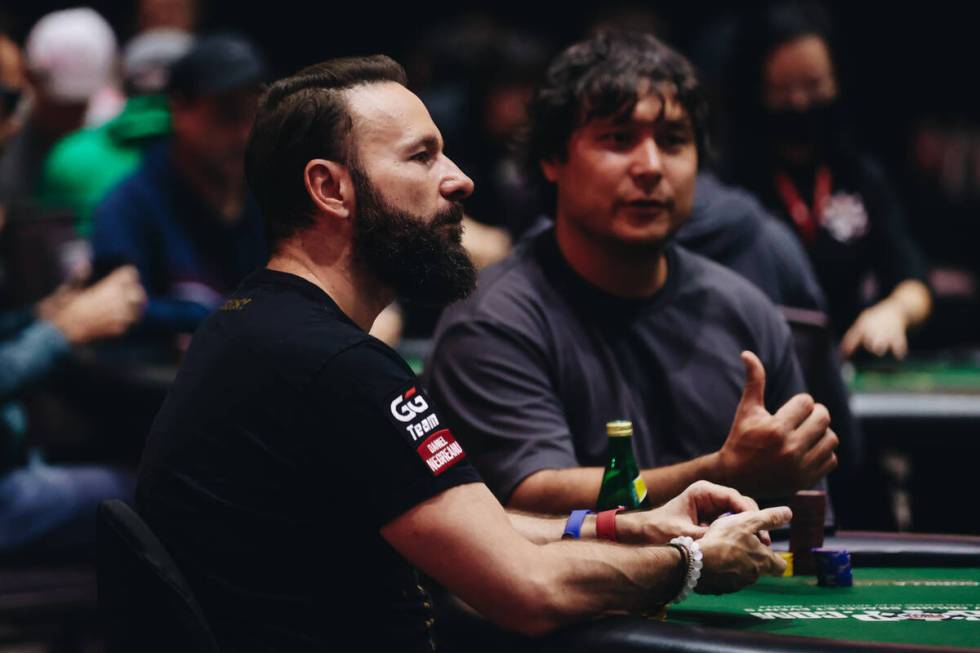 Poker star Daniel Negreanu plays in another World Series of Poker tournament while the $10,000 ...