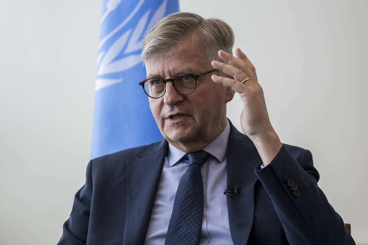United Nations Under-Secretary-General for Peace Operations Jean-Pierre Lacroix speaks during a ...