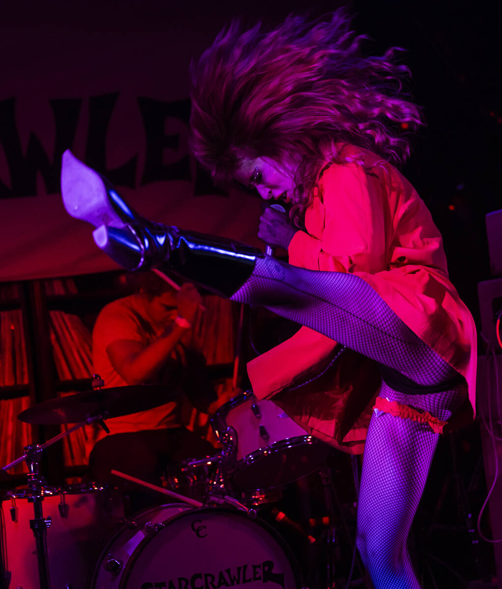 Mimi Doe of Niis performs during a Punk Rock Bowling music festival club show at Backstage Bar ...