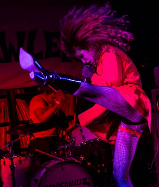 Mimi Doe of Niis performs during a Punk Rock Bowling music festival club show at Backstage Bar ...