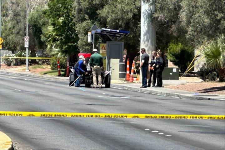 A child was struck by a 2023 Polaris Slingshot at the intersection of Desert Inn Road and La Ca ...