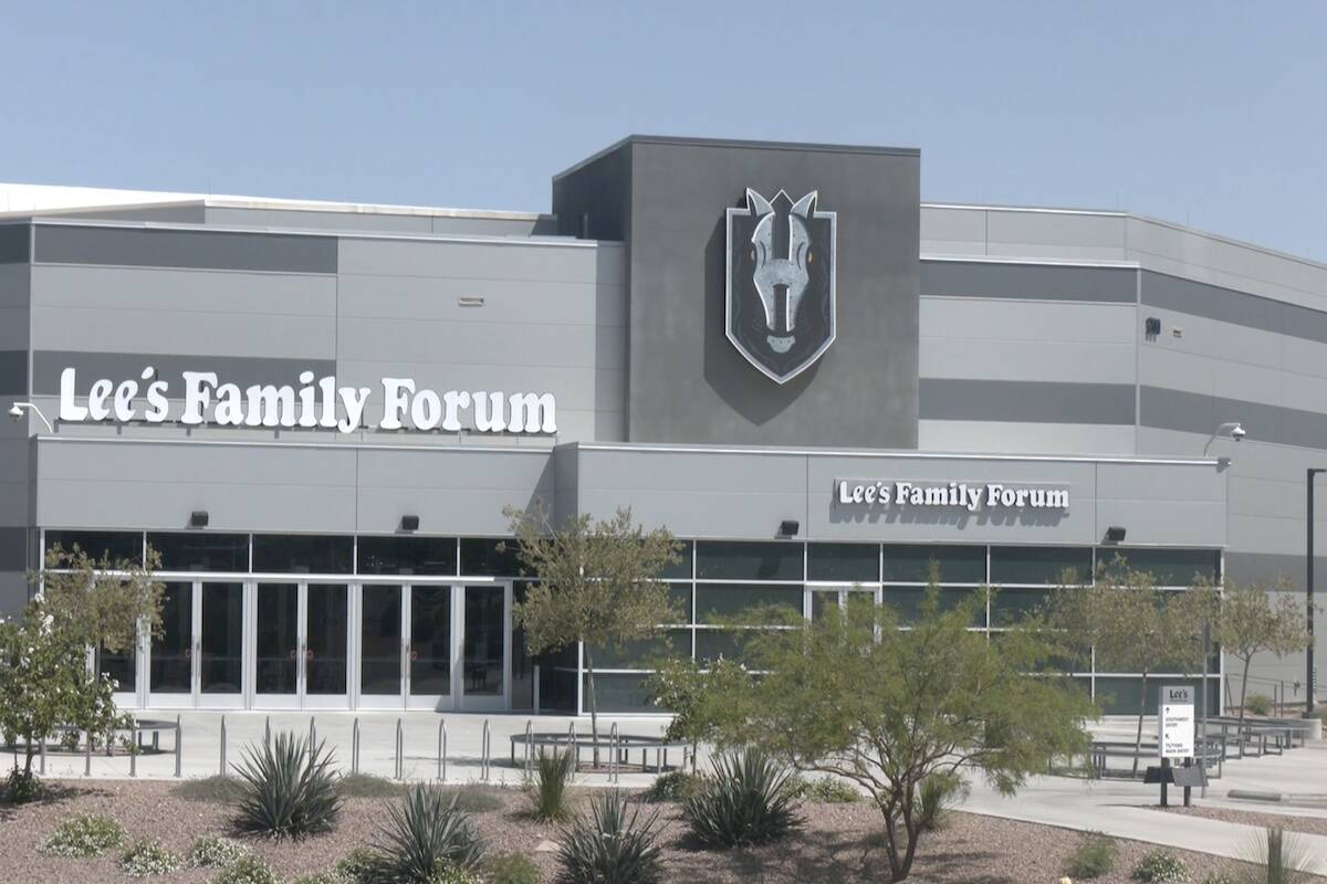 The exterior of the Lee's Family Forum, the Henderson arena formerly named Dollar Loan Center, ...