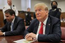 Former President Donald Trump appears at Manhattan criminal court before closing arguments in h ...