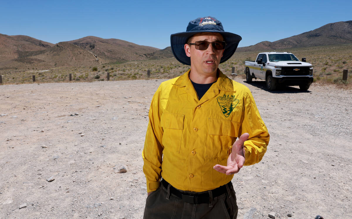 Shane Kelly, Bureau of Land Management Southern Nevada District fire prevention specialist, tal ...