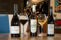 Wines from Azzurra Wine Bar, set to open on June 7, 2024, in Henderson, in the Las Vegas Valley ...