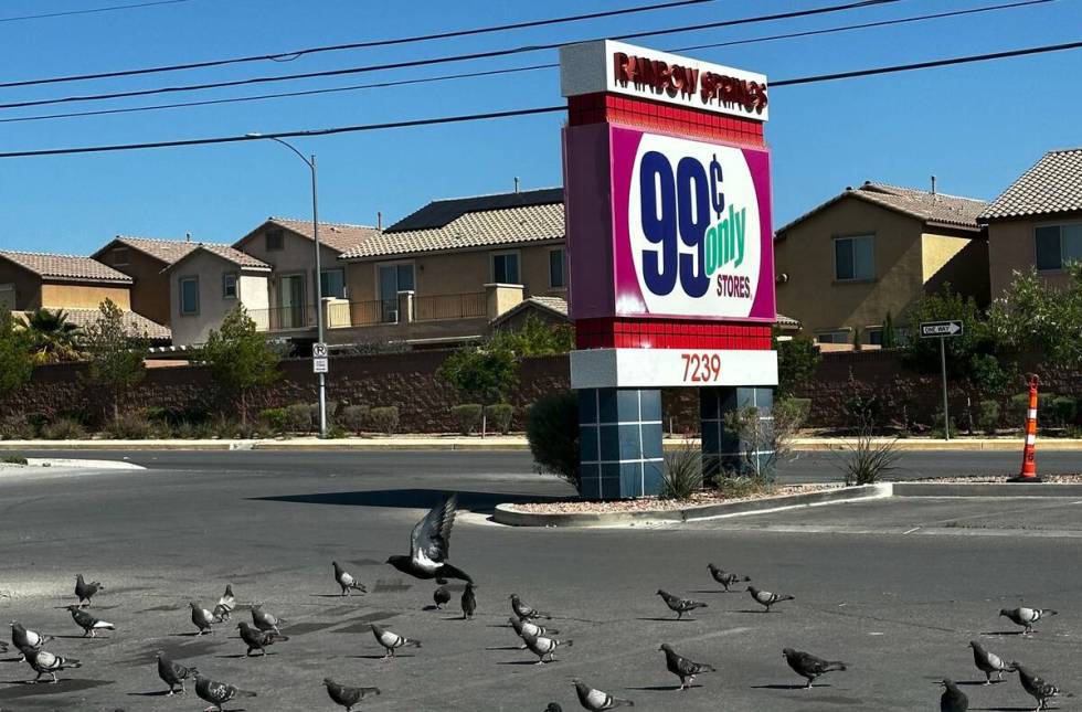 The parking lot of the 99 Cents Only store on Spring Mountain Road in Las Vegas on Wednesday, M ...