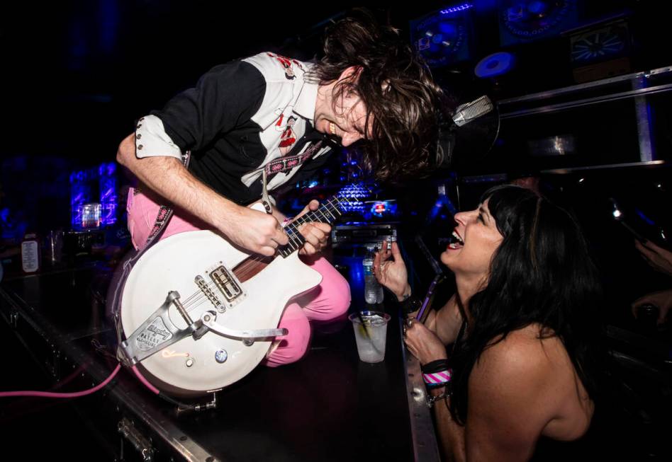 Henri Cash of Starcrawler performs during a Punk Rock Bowling music festival club show at Backs ...