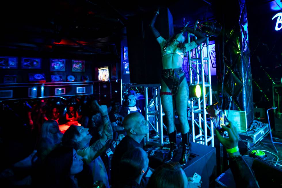 Mimi Doe of Niis performs during a Punk Rock Bowling music festival club show at Backstage Bar ...