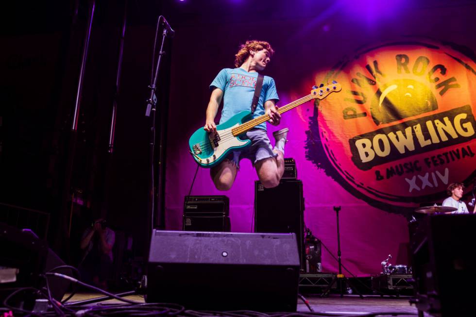 Eamon Sandwith of The Chats performs during the Punk Rock Bowling music festival at Downtown La ...