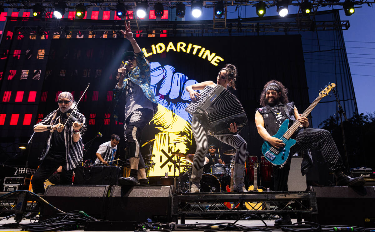 Gogol Bordello performs during the Punk Rock Bowling music festival at Downtown Las Vegas Event ...