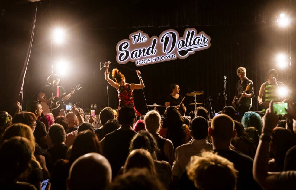 Batmobile performs during a Punk Rock Bowling festival club show at the Sand Dollar Downtown at ...