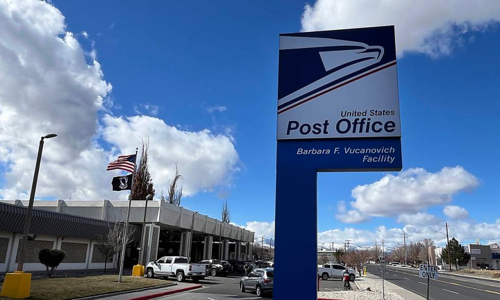 The United States Post Office’s Barbara F. Vucanovich Facility is seen on Vassar St. in ...