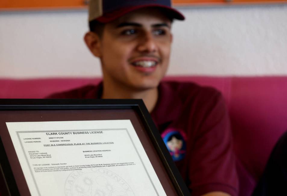 Alan Carrera, 16, talks about his father, José Manuel Carrera, getting the first Clark County ...