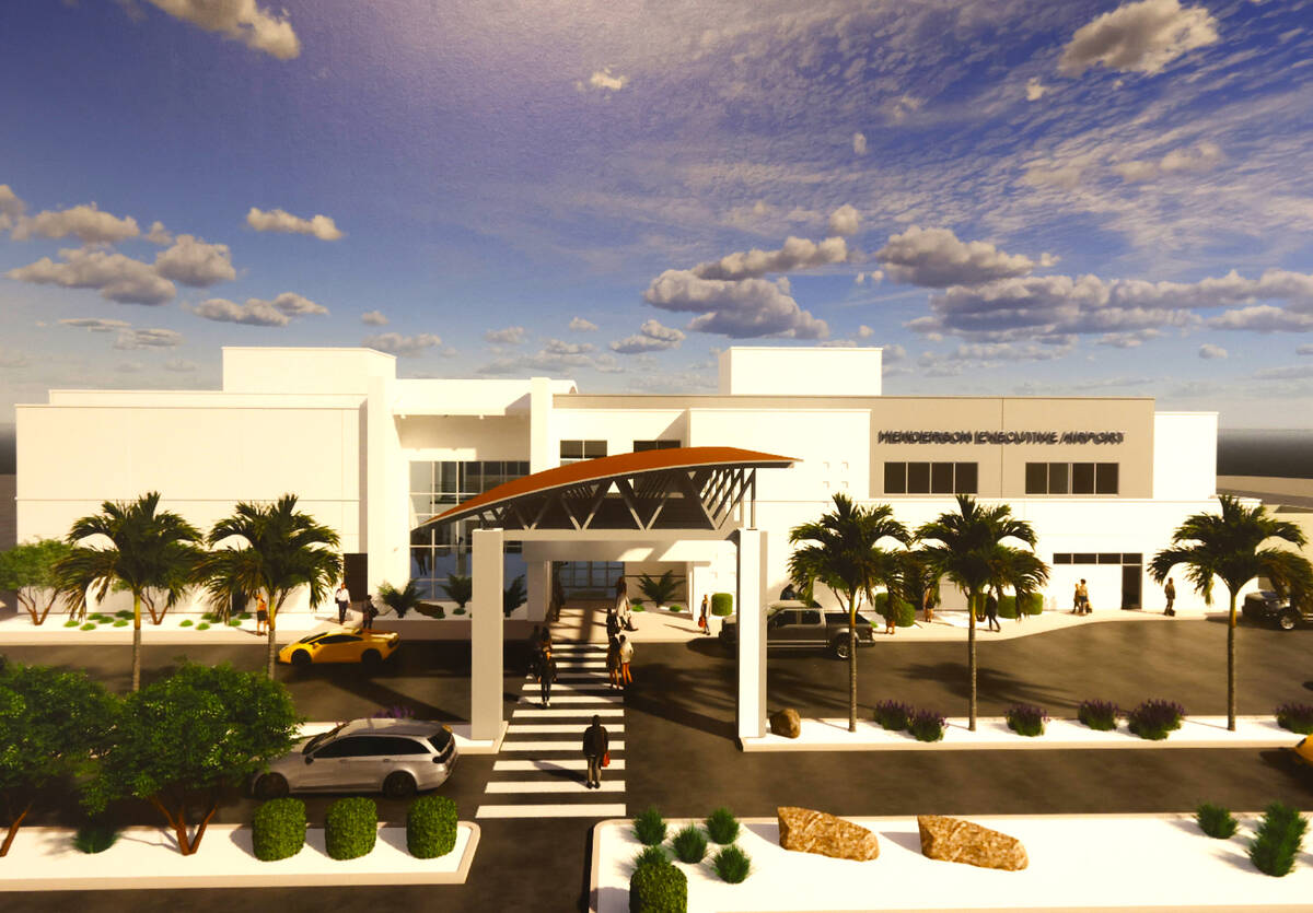 An artist rendering of the Henderson Executive Airport where some of the improvements are plann ...
