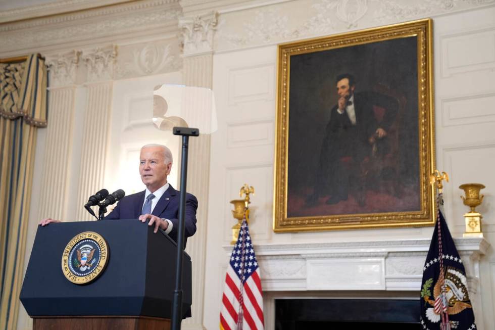 President Joe Biden delivers remarks on the verdict in former President Donald Trump's hush mon ...