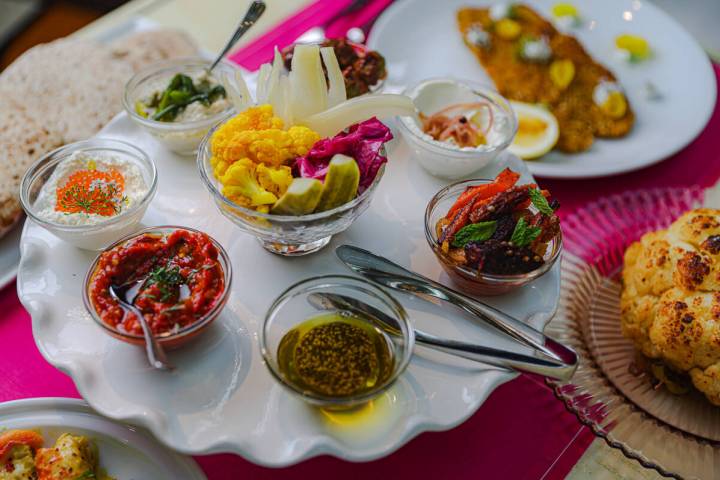 The salatim platter at Safta 1964, a pop-up residency of Mediterranean-nspired cuisine by chef ...