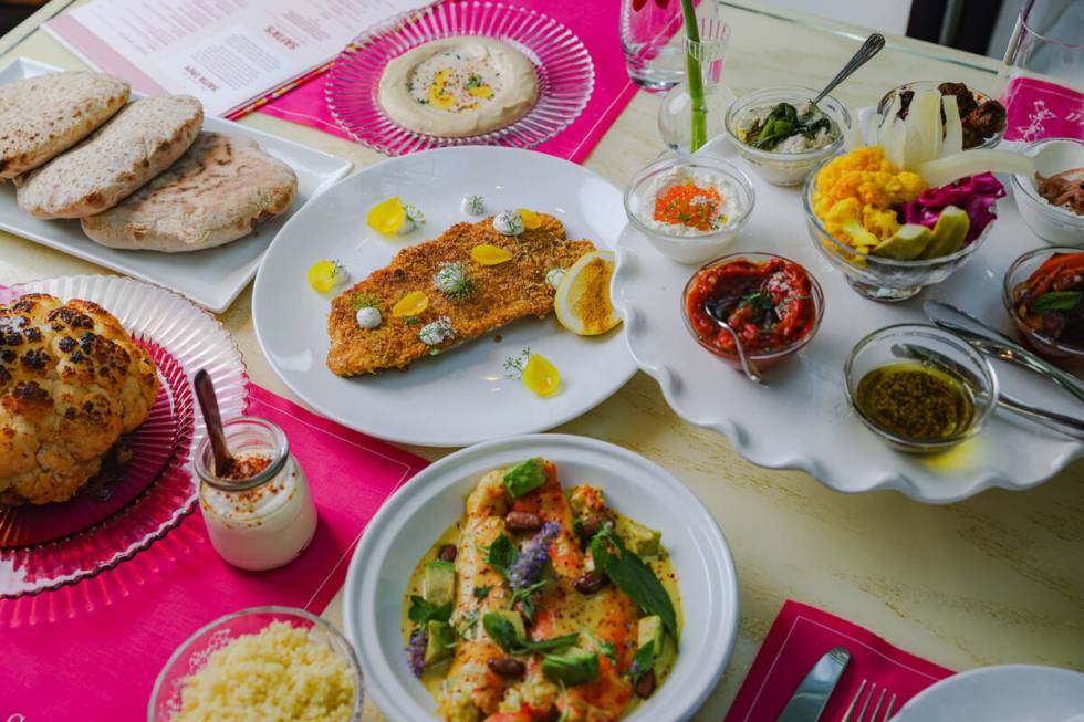 Dishes at Safta 1964, a pop-up residency of Mediterranean-inspired cuisine by chef Alon Shaya i ...