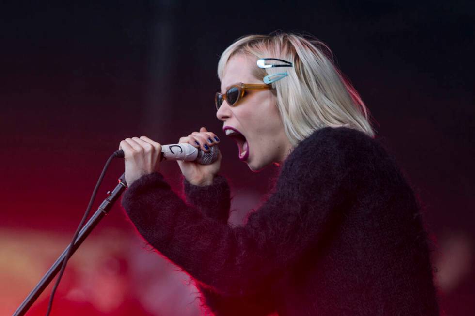 Alice Glass, vocalist for Canadian electronic band Crystal Castles, performs during the Lollapa ...