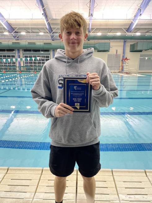 Sierra Vista's Hayden Tellier is a member of the Nevada Preps All-Southern Nevada boys swimming ...