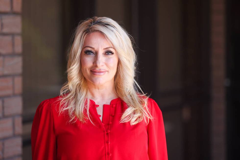 Irina Hansen, Las Vegas mayoral candidate and local businesswoman, poses for a portrait at the ...