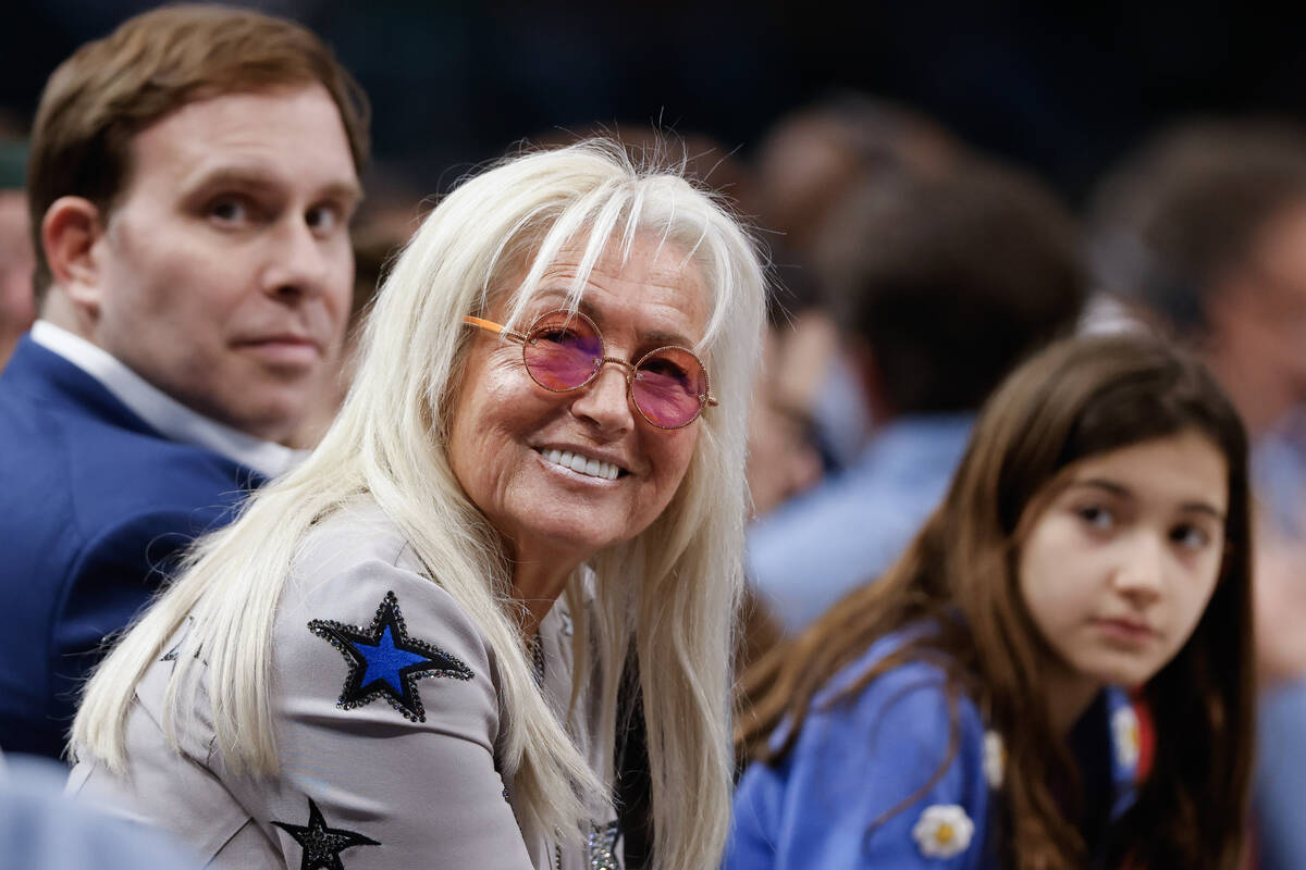 Miriam Adelson (center) and her son-in-law Mavericks governor Patrick Dumont (left), remain in ...