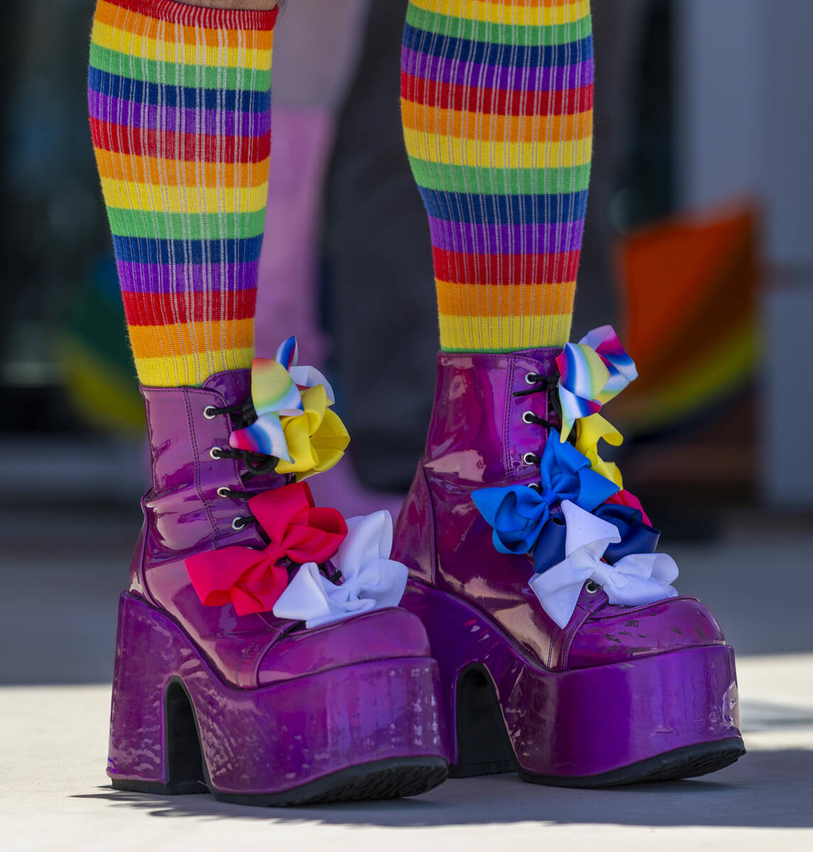 Shoes worn by Sister Prudence Pride of Perfection with the Sin Sity Sisters of Perpetual Indulg ...