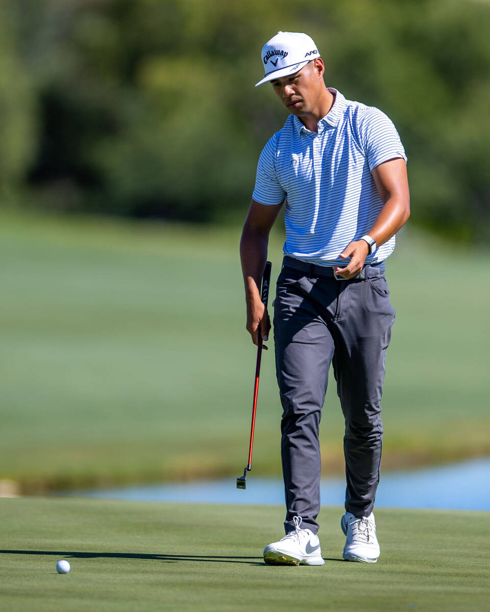 Isaiah Salinda at the Shriners Children's Open from TPC Summerlin on Saturday, Oct. 14, 2023, i ...