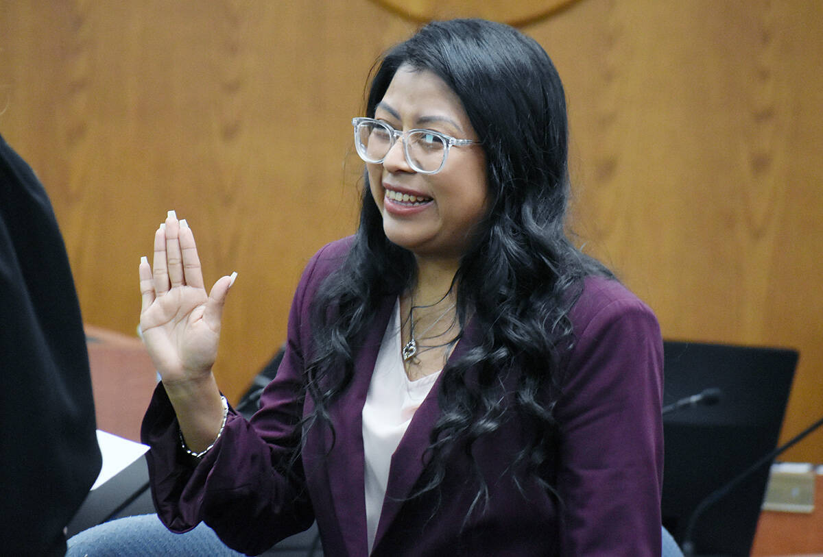 Clark County School District trustee Brenda Zamora in 2023. (Frank Alejandre / Las Vegas Review ...