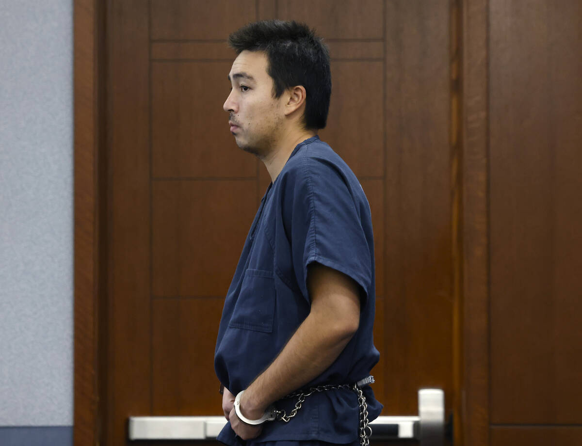 Colin Czech, a murder suspect, appears in court during a hearing at the Regional Justice Center ...