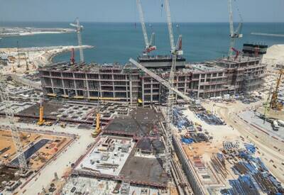 Wynn Al Marjan Island construction as of May 1, 2024. (Courtesy Wynn Resorts Ltd.)