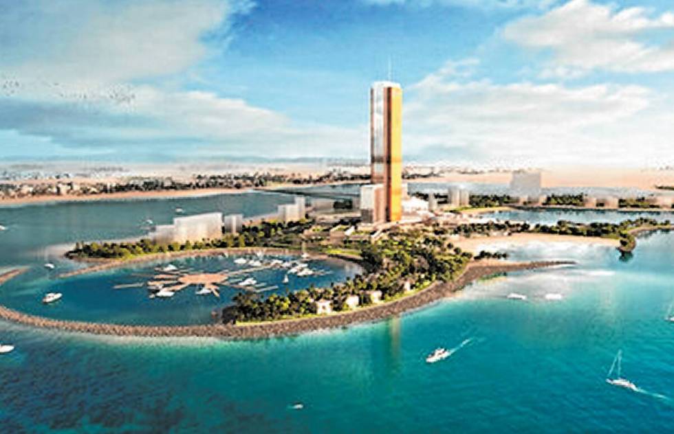 A rendering of Wynn Al Marjan Island in the United Arab Emirates. (Courtesy Wynn Resorts Ltd.)